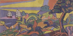 Design for Deer Hunting Mural in the Cabaret Theatre Club by Spencer Frederick Gore